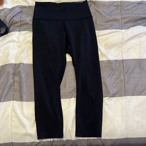 lululemon align super-high rise black crop 21”